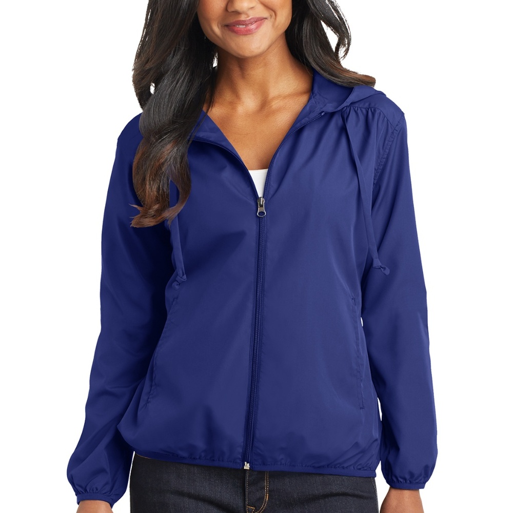 PORT AUTHORITY Blue WInd-Breaker Ladies Jacket